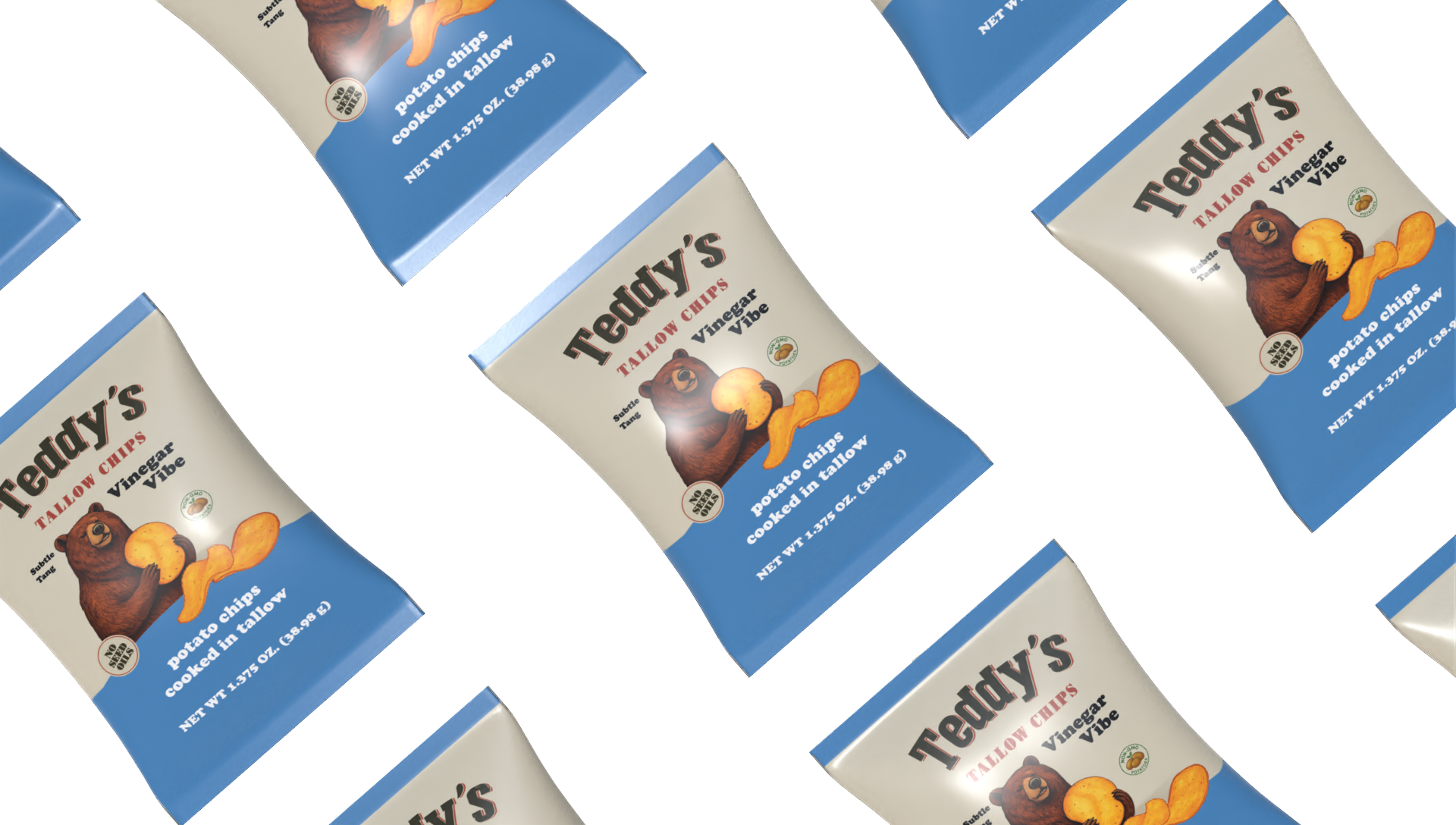 Teddy's Beef Tallow Potato Chips - Vinegar Vibe (1.375oz)
