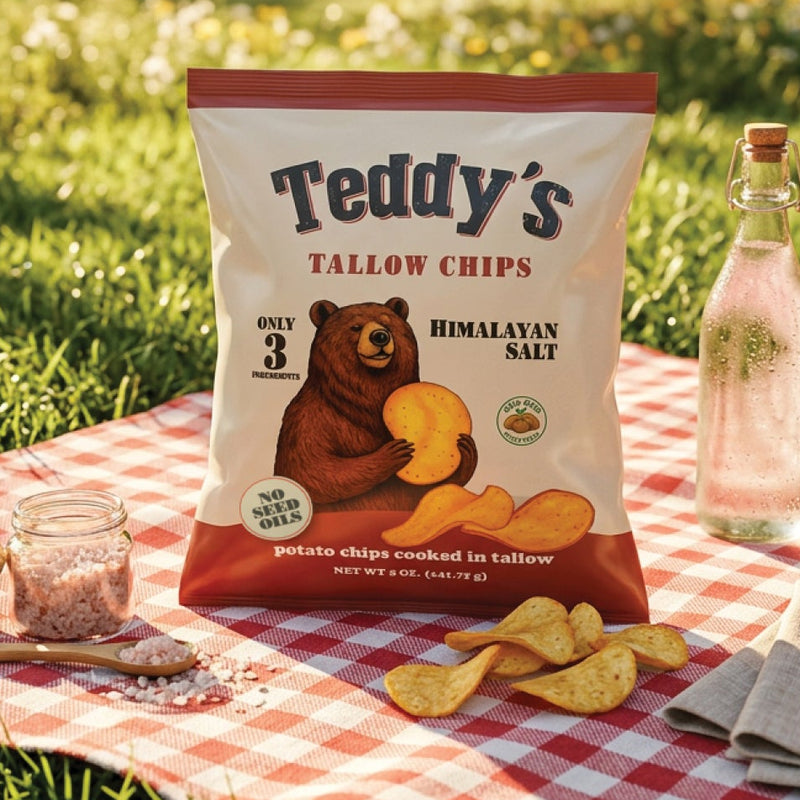 Teddy's Tallow Chips - Beef Tallow Chips & Skincare | Zero Seed Oils