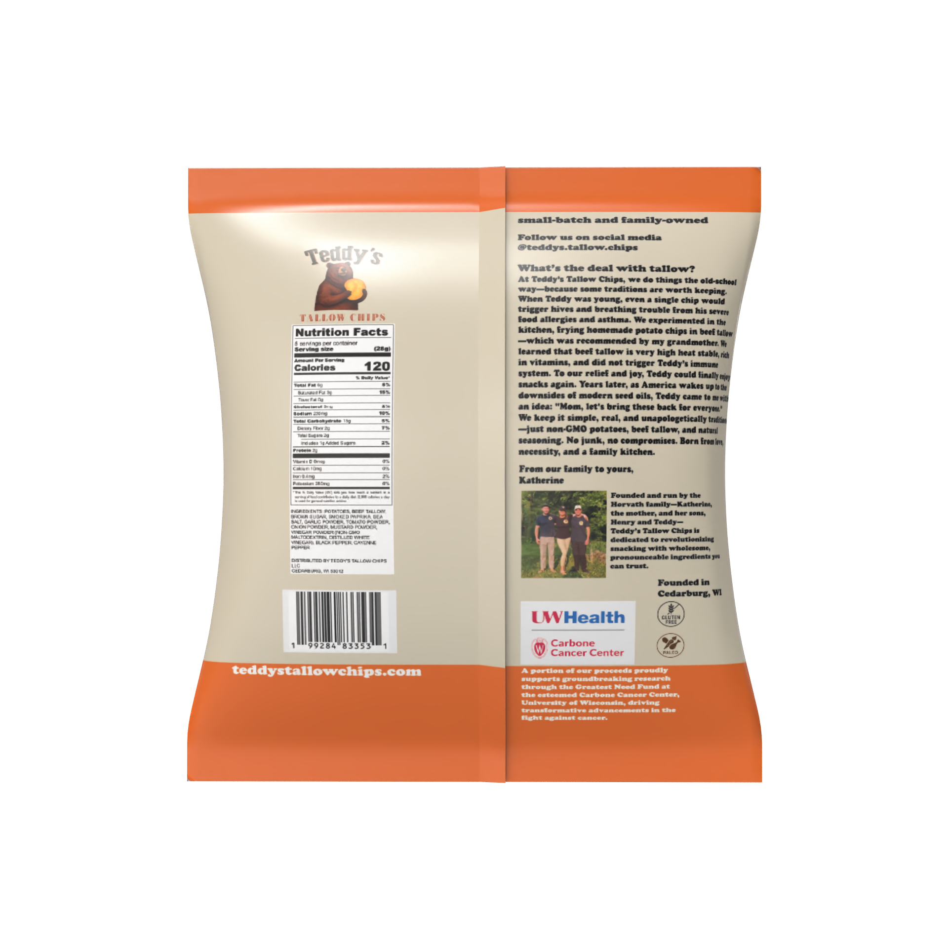 Teddy's Beef Tallow Potato Chips - Summer BBQ (5oz)