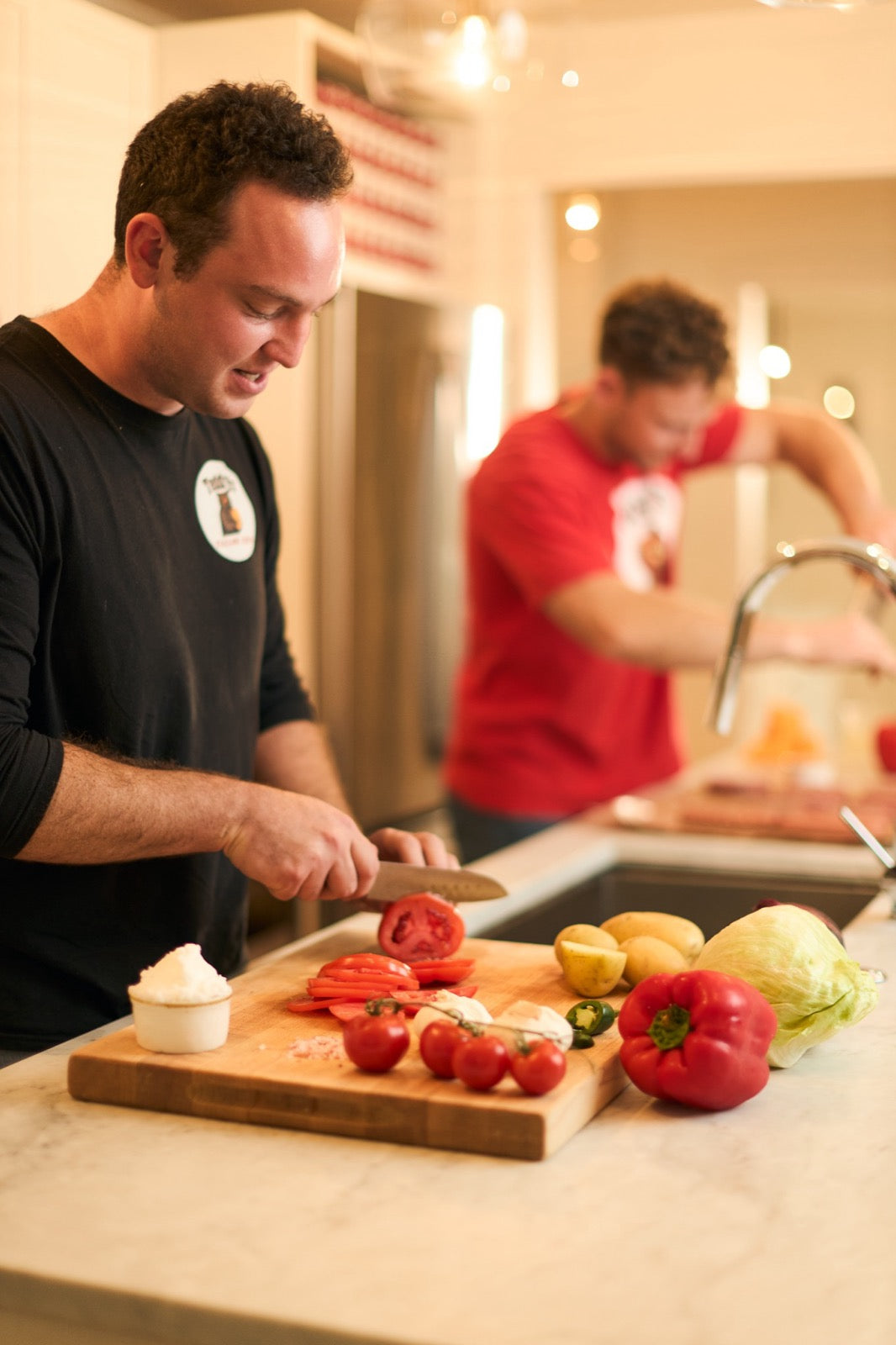 Fresh ingredients being prepared